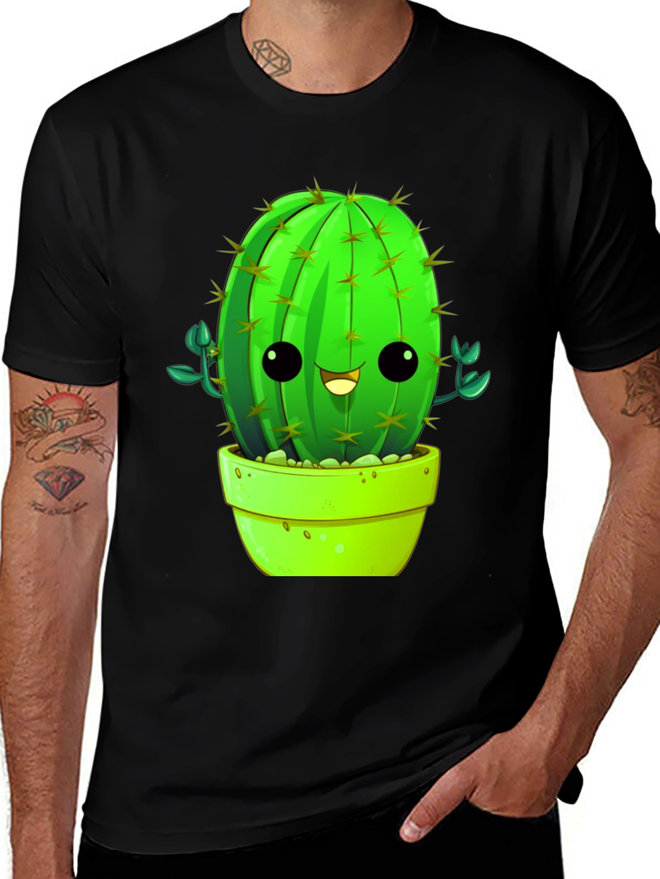 Cute Cartoon Cactus T-Shirt