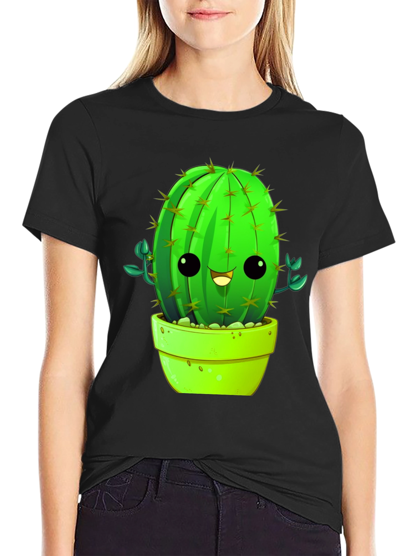 Cute Cartoon Cactus T-Shirt