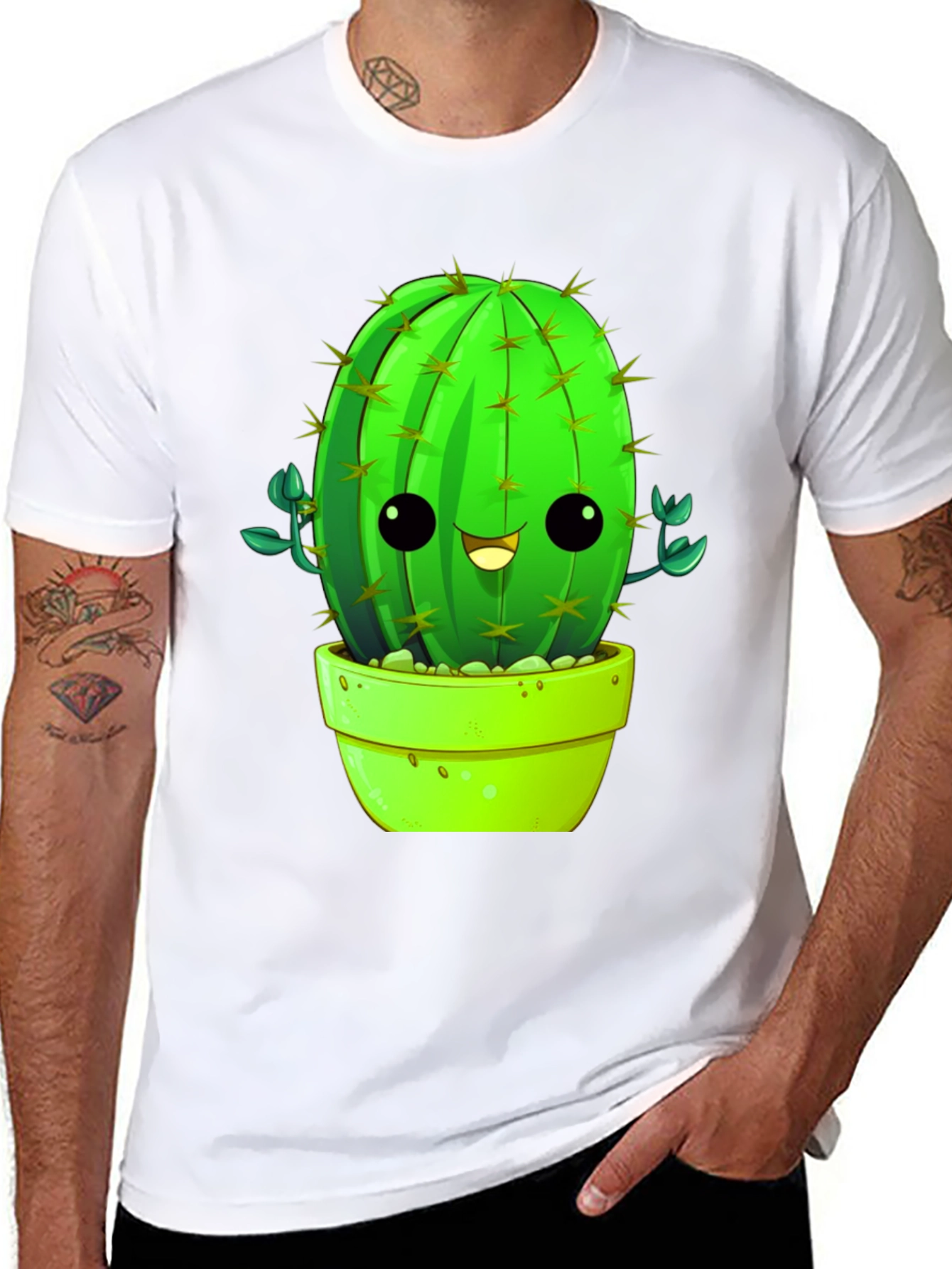Cute Cartoon Cactus T-Shirt