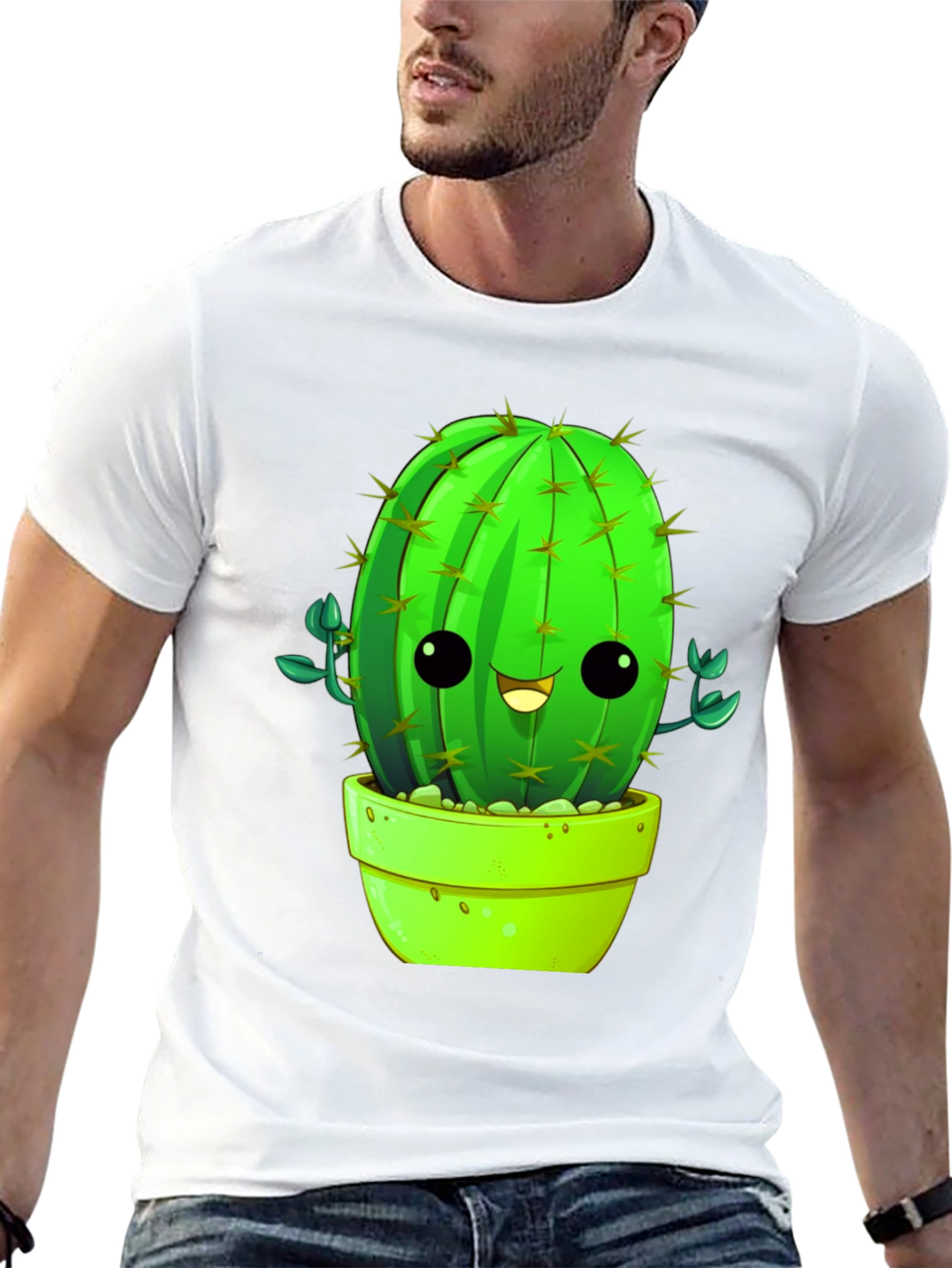 Cute Cartoon Cactus T-Shirt