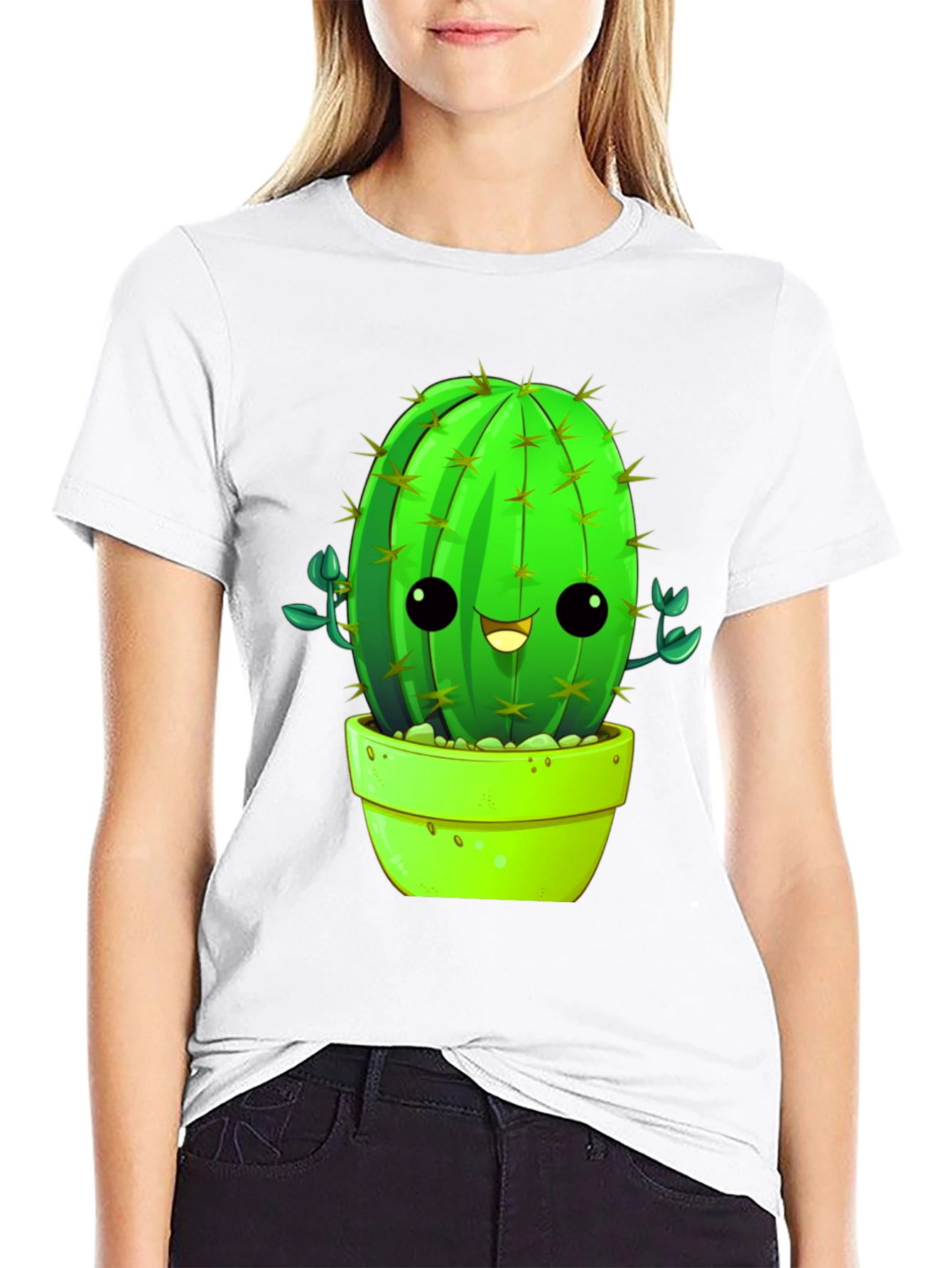Cute Cartoon Cactus T-Shirt
