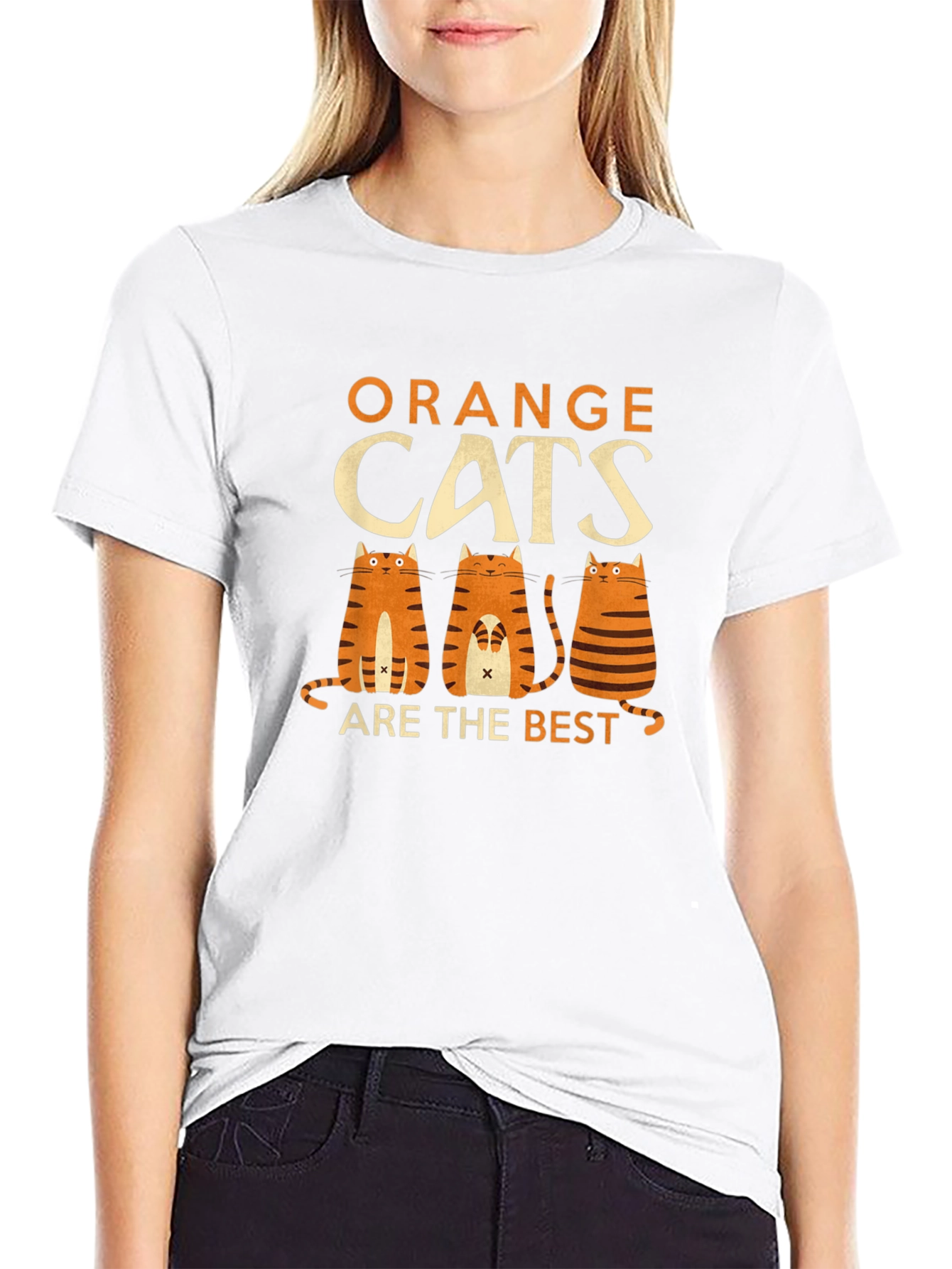 Orange Cats Graphic Tee - Unisex Cotton T-Shirt