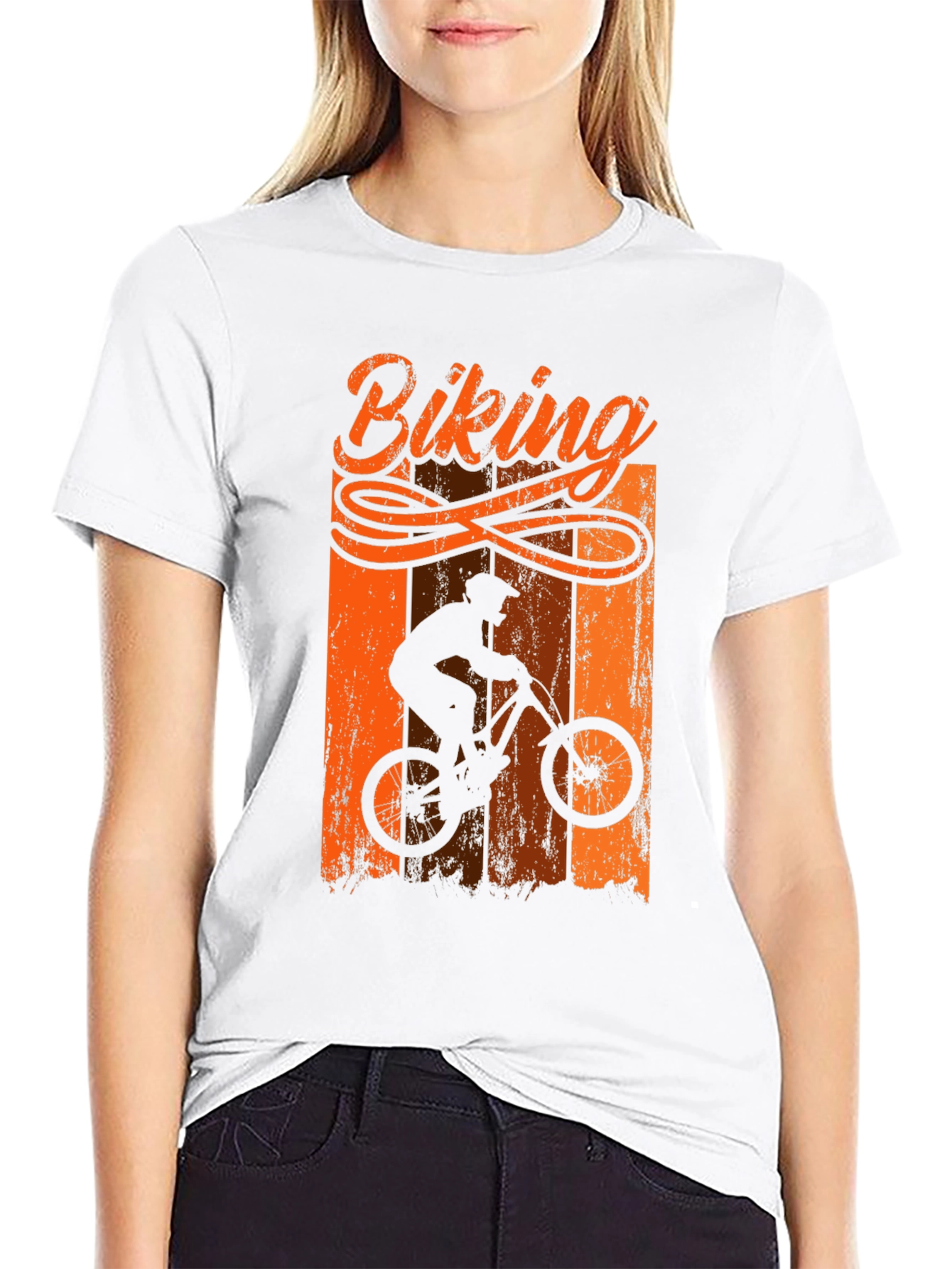 Biking T-Shirt - Mountain Bike Silhouette Tee