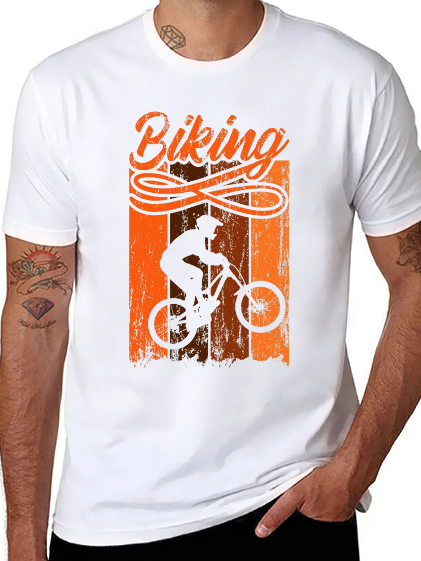 Biking T-Shirt - Mountain Bike Silhouette Tee