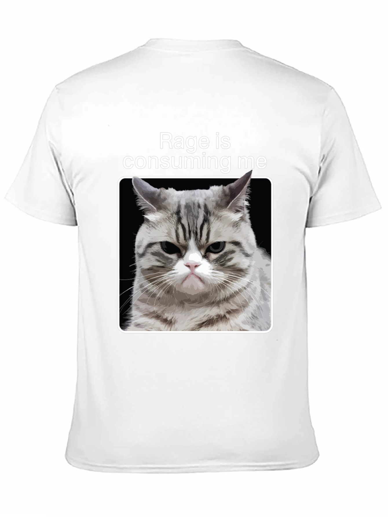 Rage Cat Graphic T-Shirt - Funny Kitten Tee