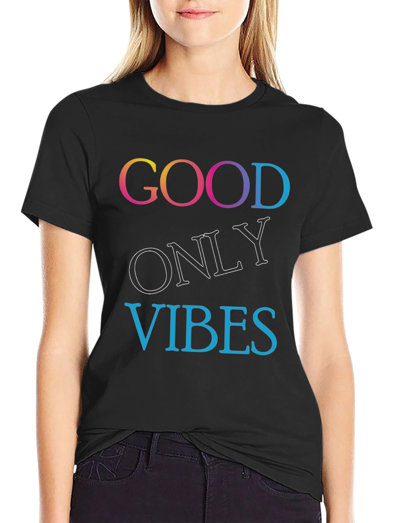 Good Only Vibes Black T-Shirt