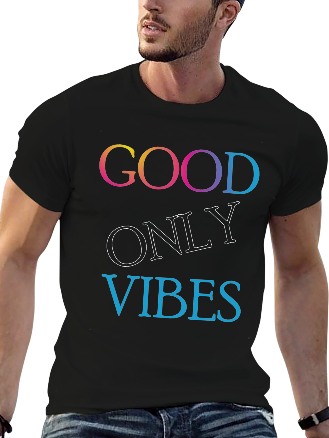 Good Only Vibes Black T-Shirt