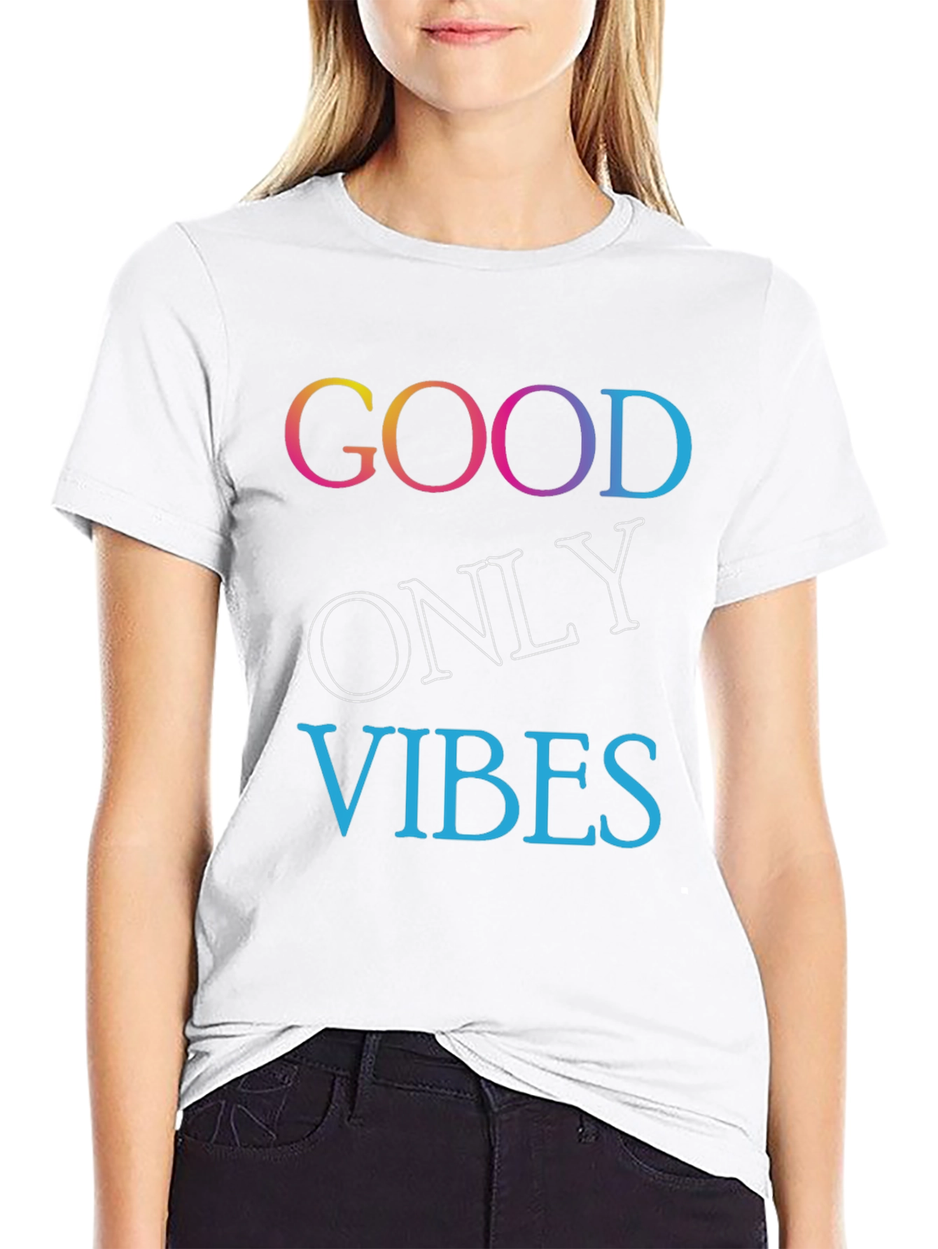 Good Only Vibes Black T-Shirt