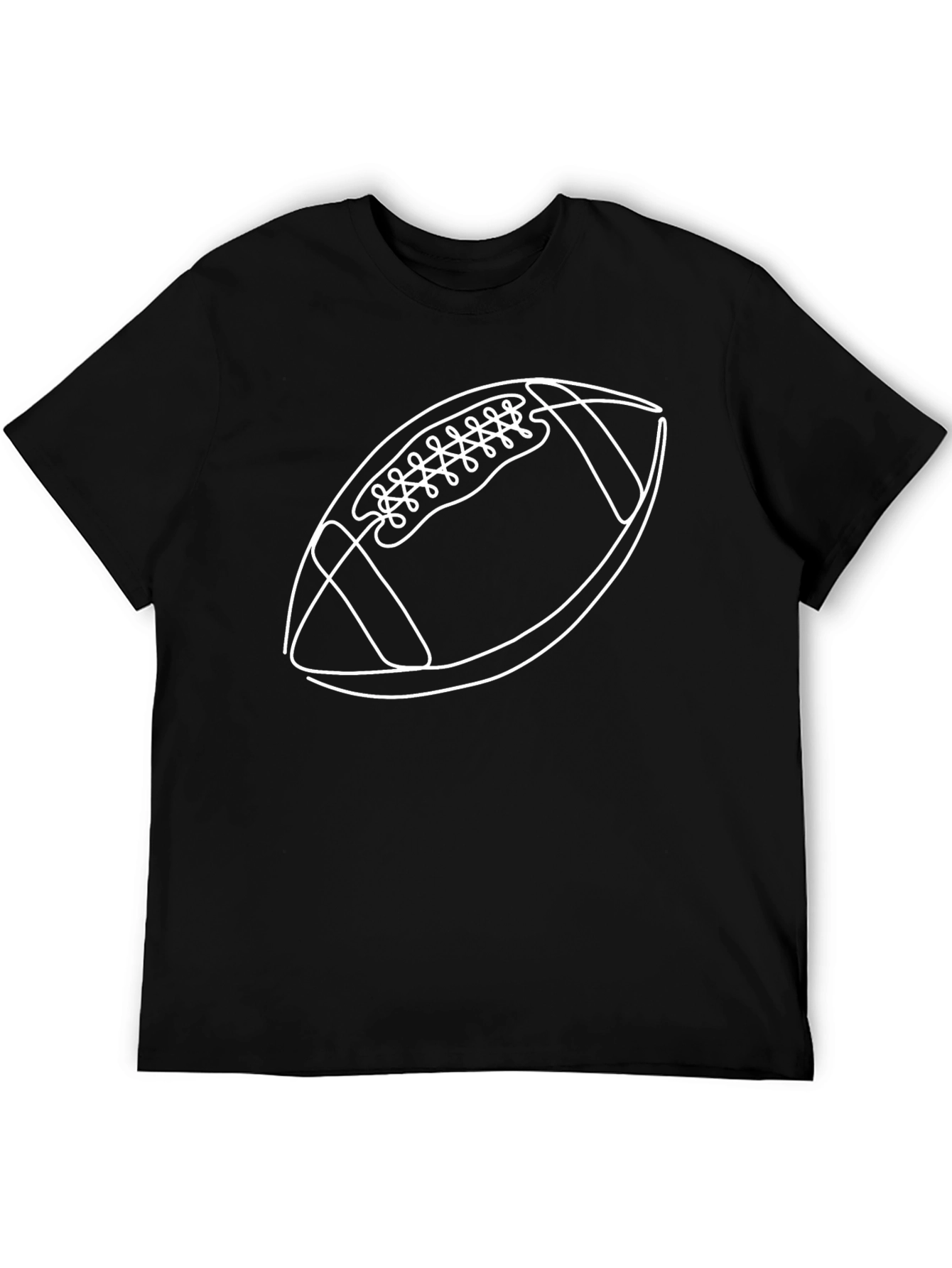 Football Graphic Tee - Black Casual Shirt