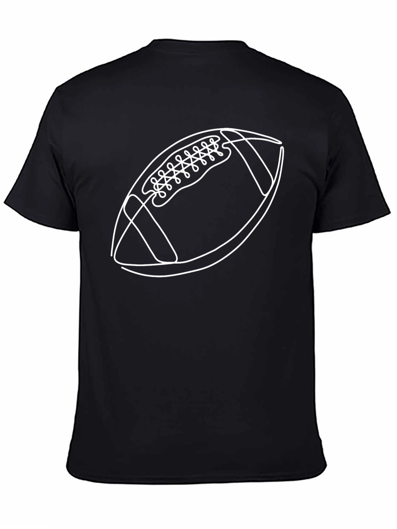 Football Graphic Tee - Black Casual Shirt