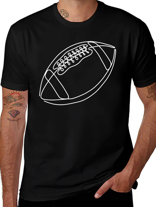 Football Graphic Tee - Black Casual Shirt