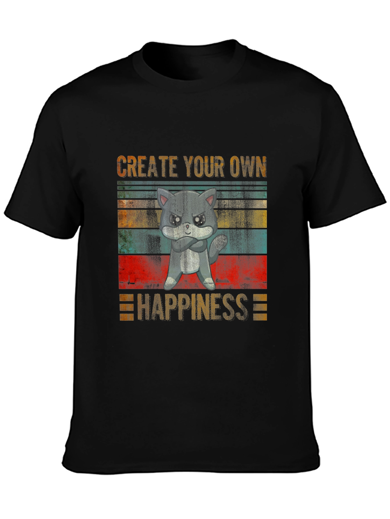 Create Your Own Happiness Grumpy Cat T-Shirt