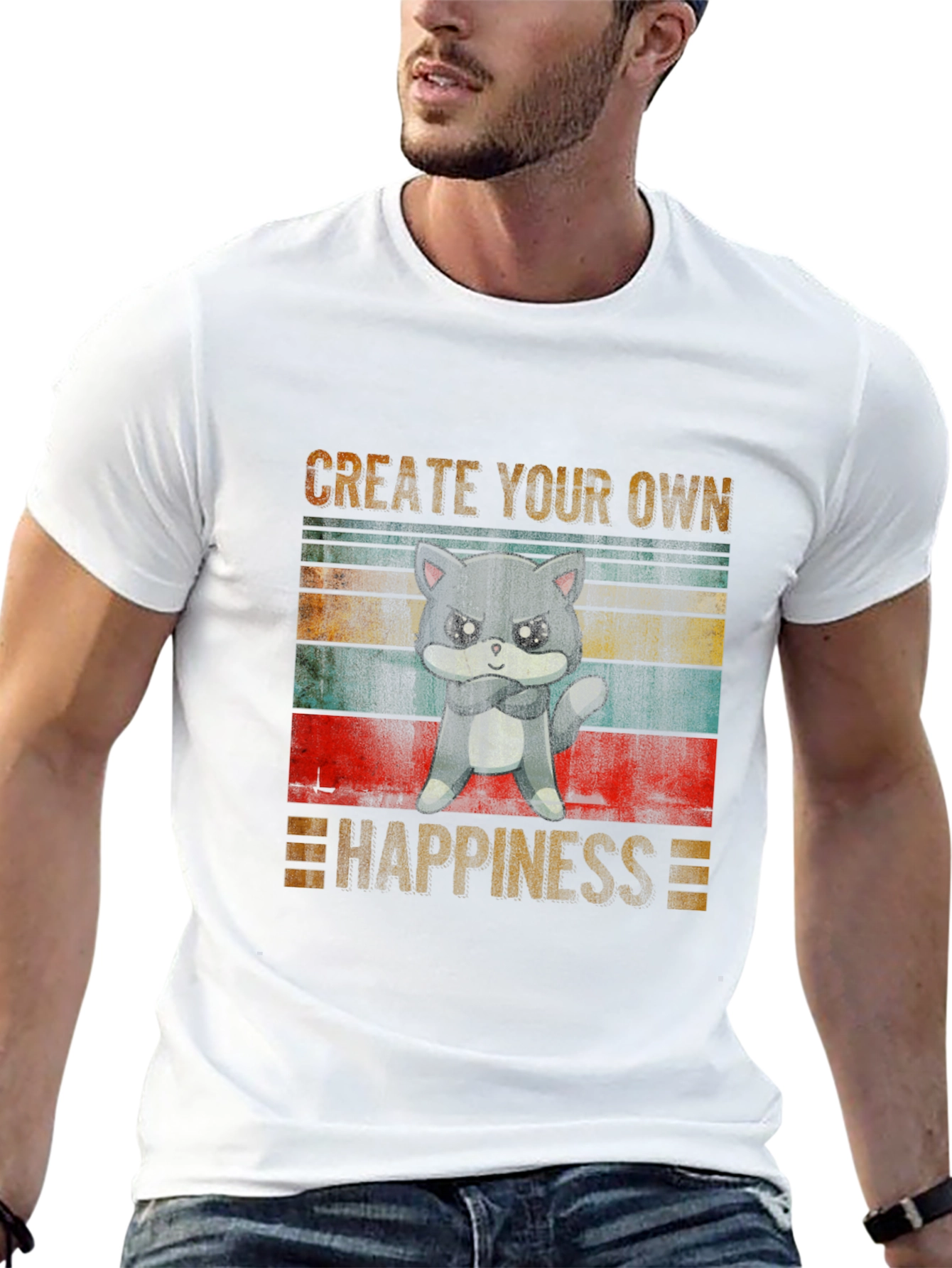 Create Your Own Happiness Grumpy Cat T-Shirt