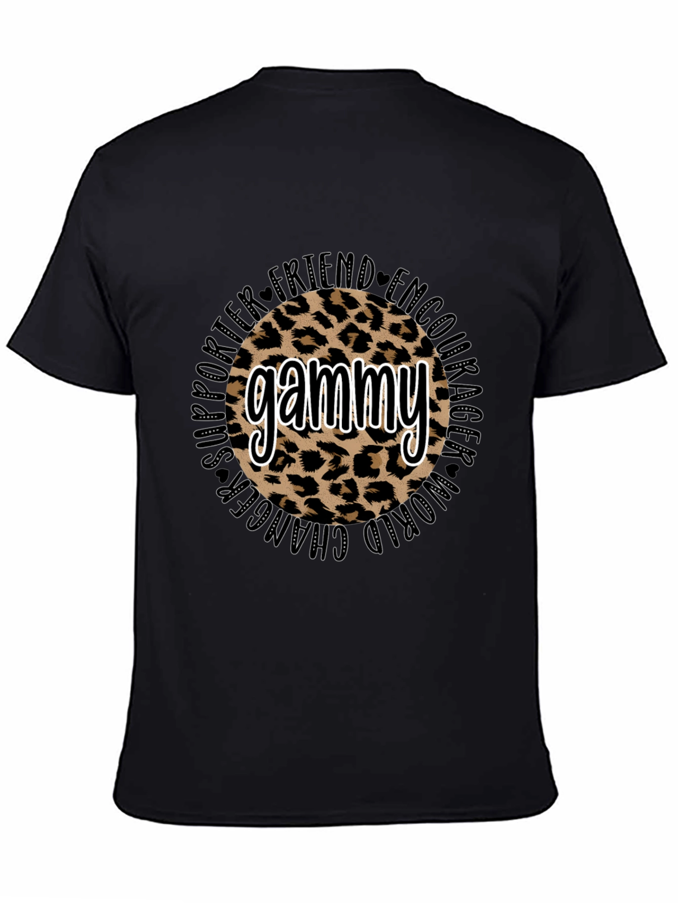 Gammy Leopard Print T-Shirt - Supporter Friend Encourager