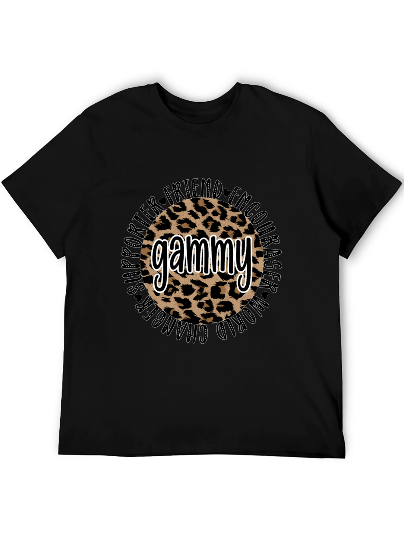 Gammy Leopard Print T-Shirt - Supporter Friend Encourager