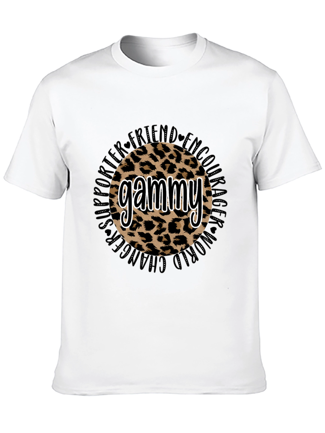 Gammy Leopard Print T-Shirt - Supporter Friend Encourager
