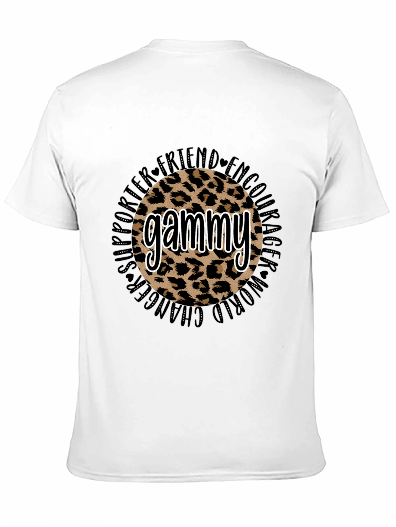 Gammy Leopard Print T-Shirt - Supporter Friend Encourager