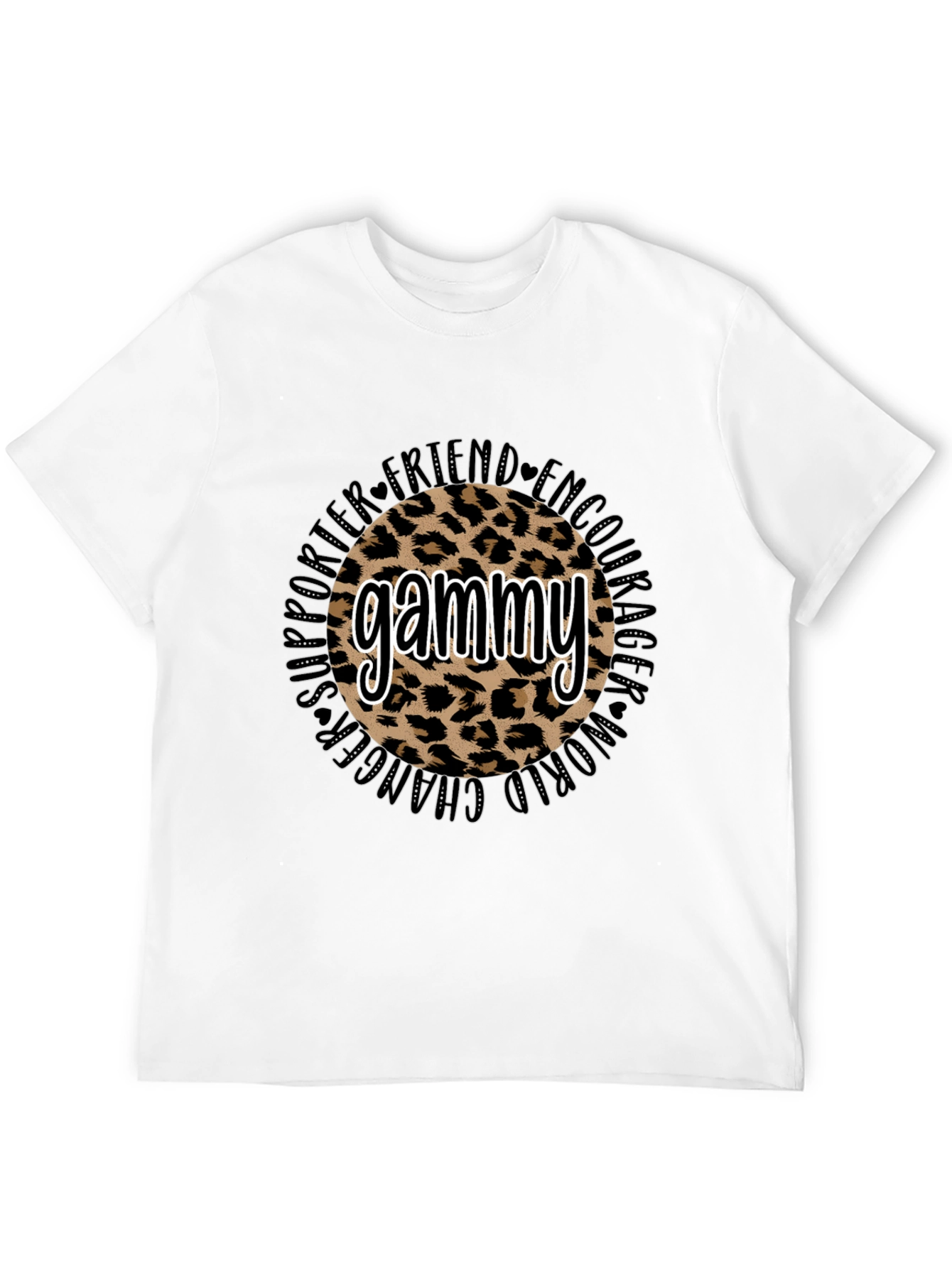 Gammy Leopard Print T-Shirt - Supporter Friend Encourager