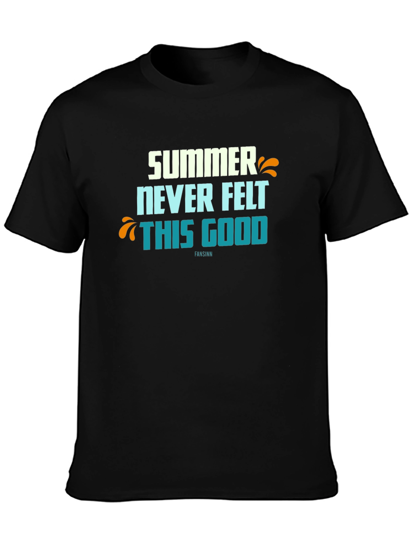 Summer Never Felt This Good Black Graphic Tee