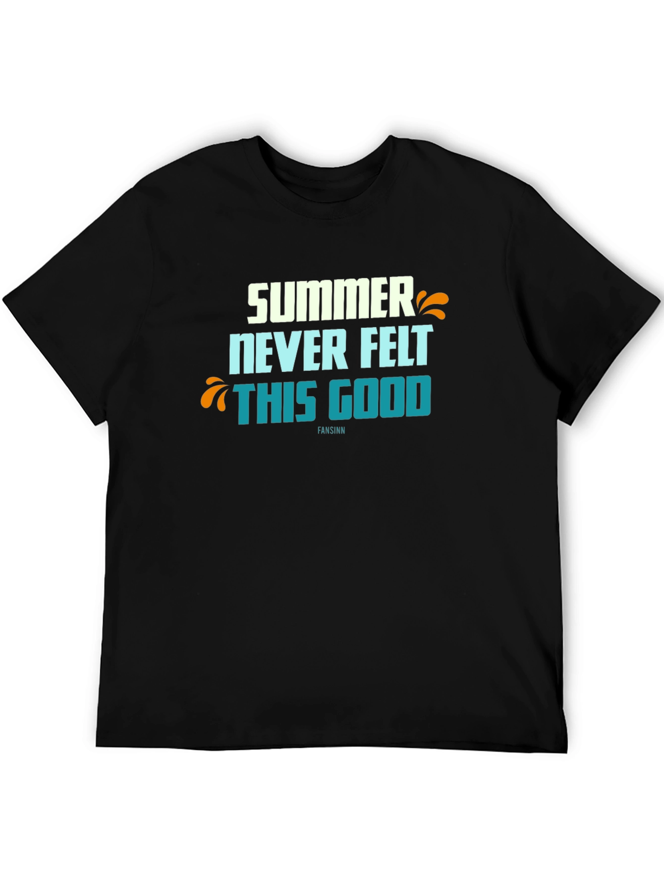 Summer Never Felt This Good Black Graphic Tee