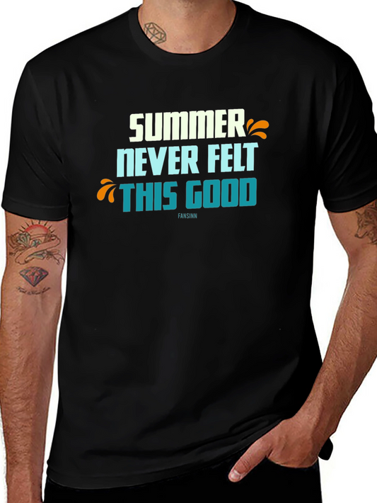 Summer Never Felt This Good Black Graphic Tee