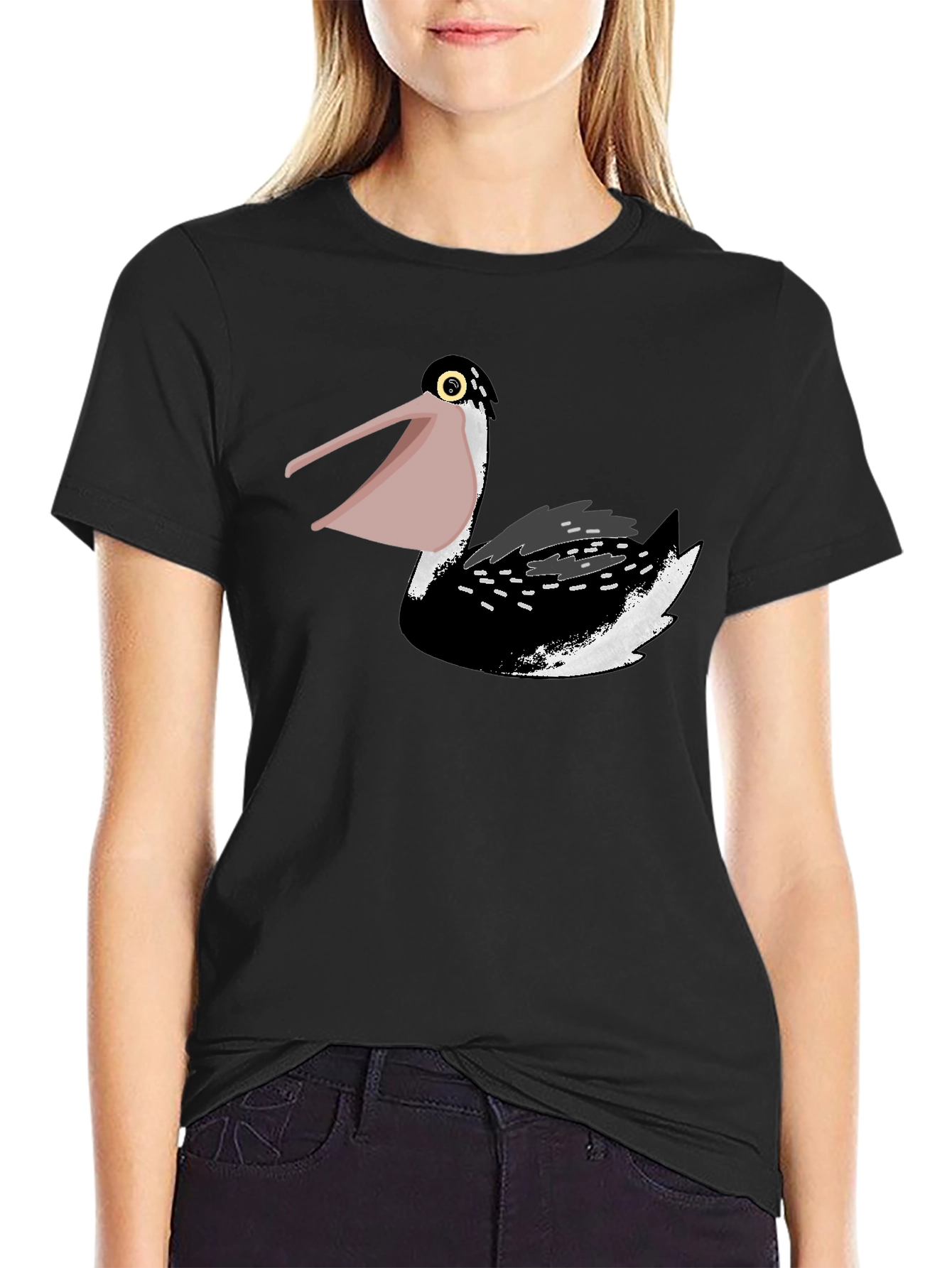 Pelican Graphic Tee - Black Cotton Comfort