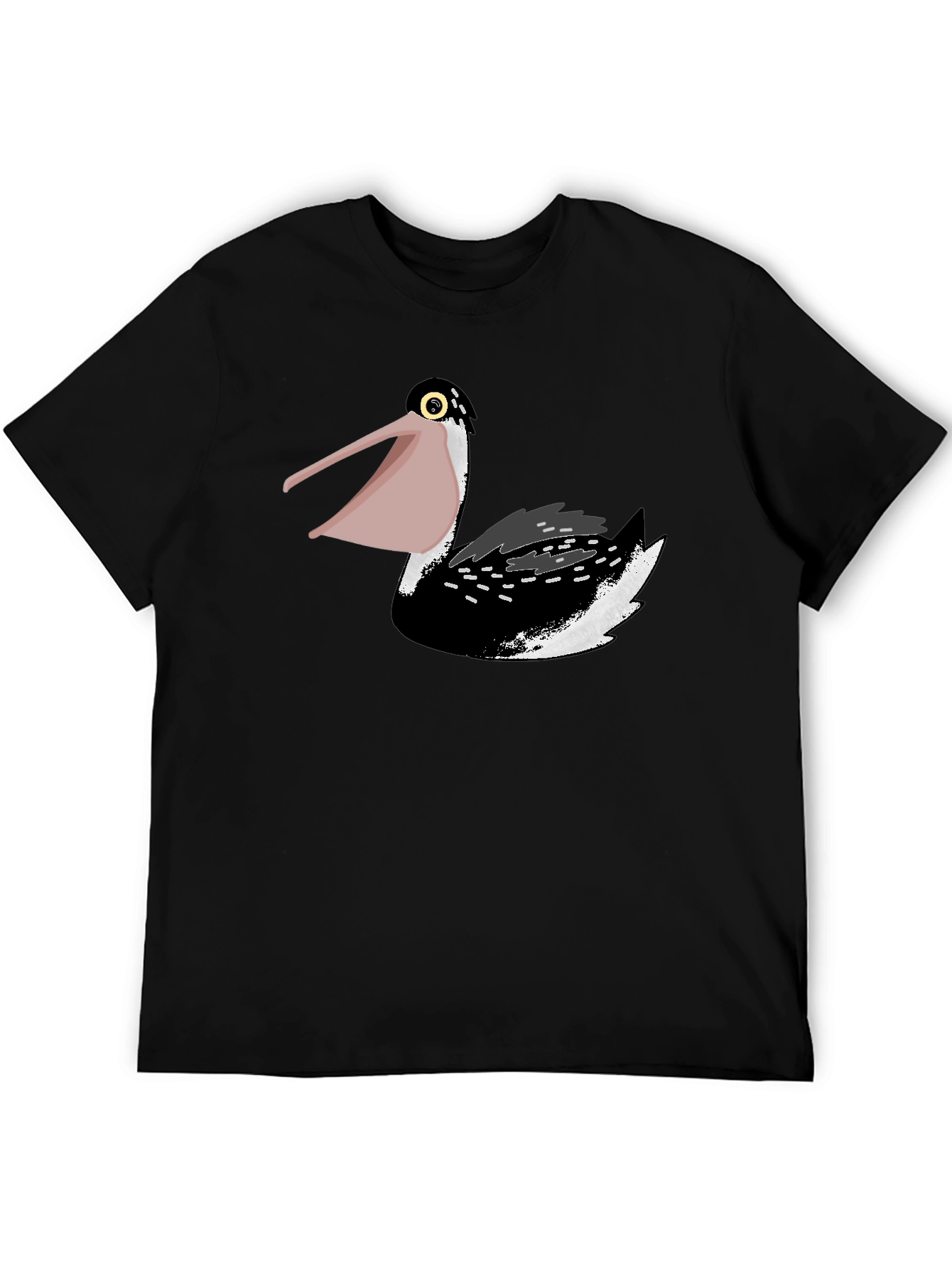 Pelican Graphic Tee - Black Cotton Comfort