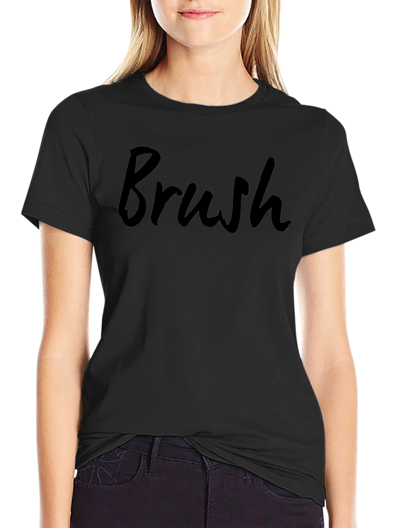 Brush Script Black T-Shirt