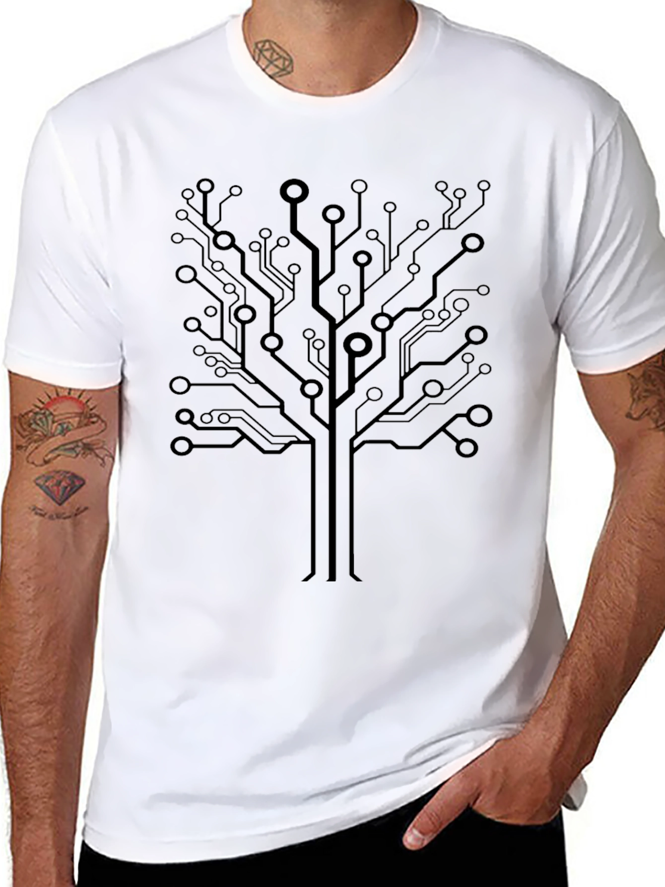 Circuit Tree Graphic T-Shirt - Tech Lovers Tee