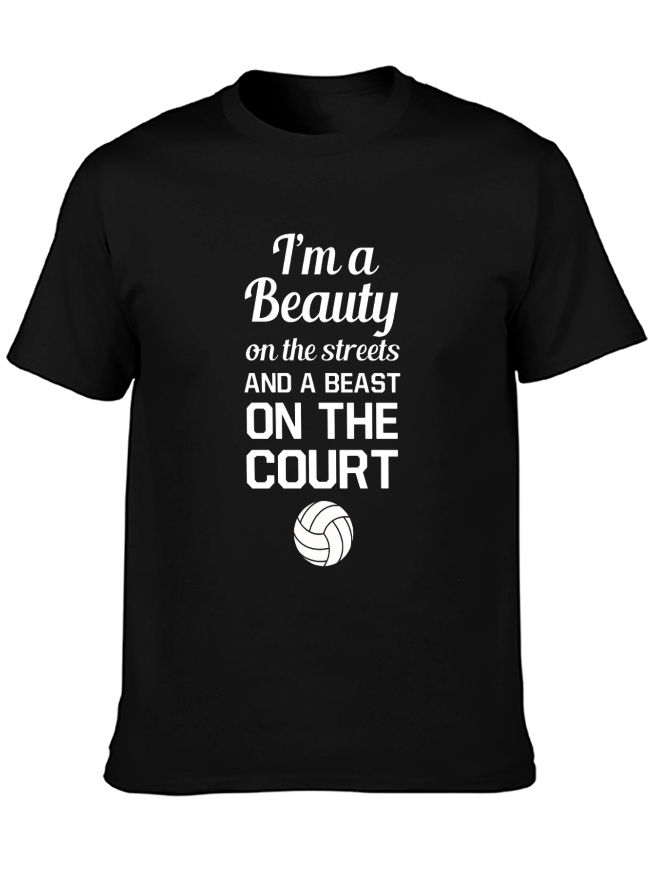 Beauty and Beast Volleyball Graphic Tee