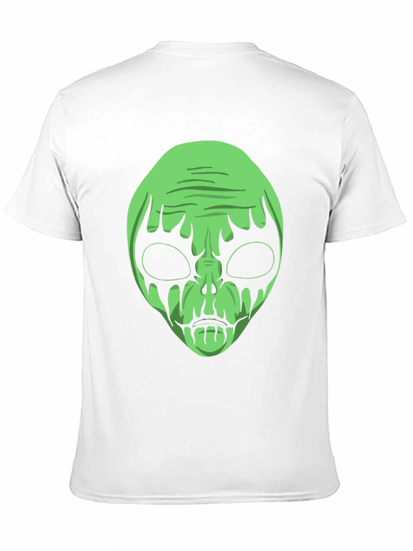 Green Alien Graphic Black T-Shirt