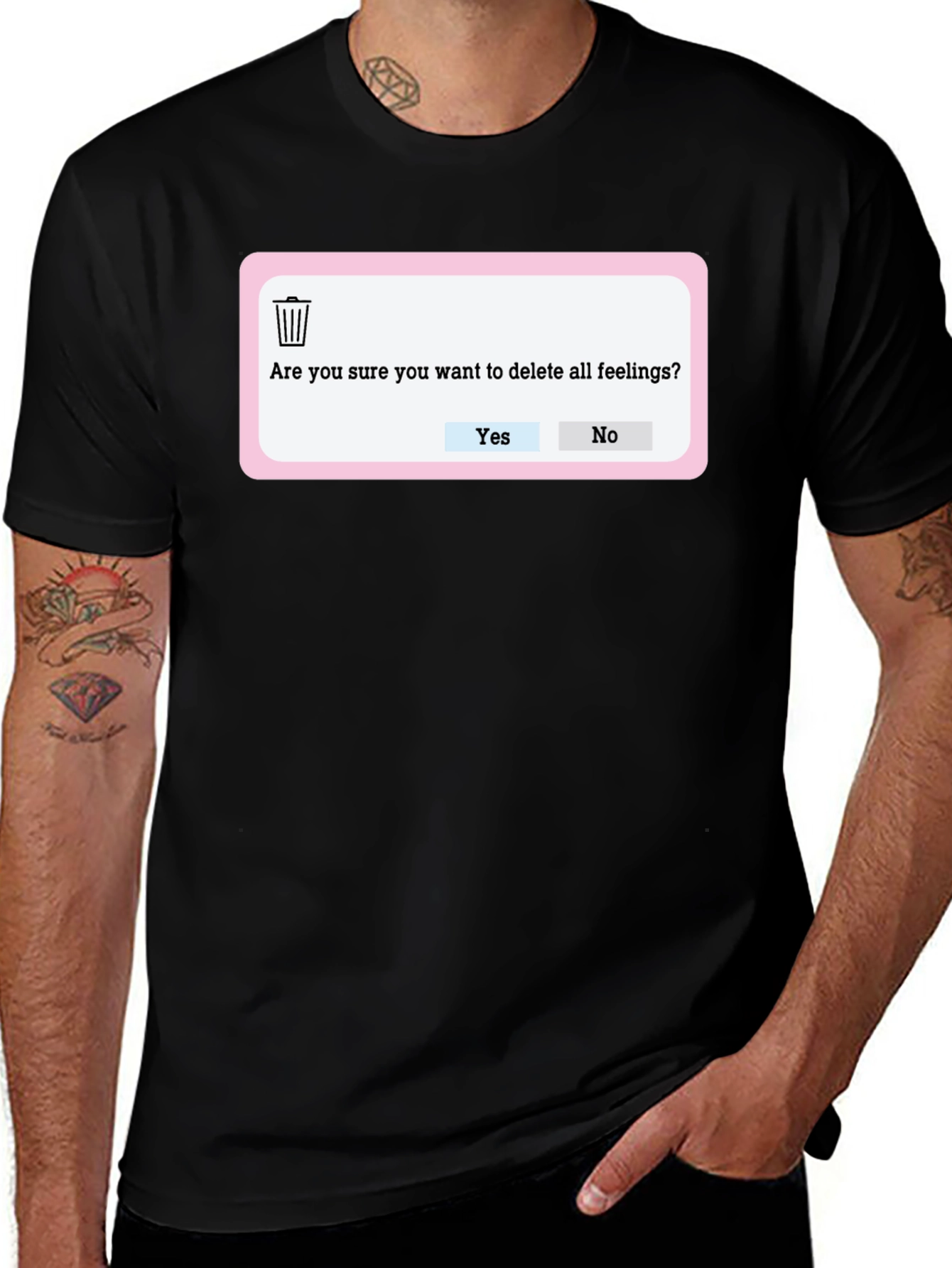 Delete All Feelings T-Shirt - Black