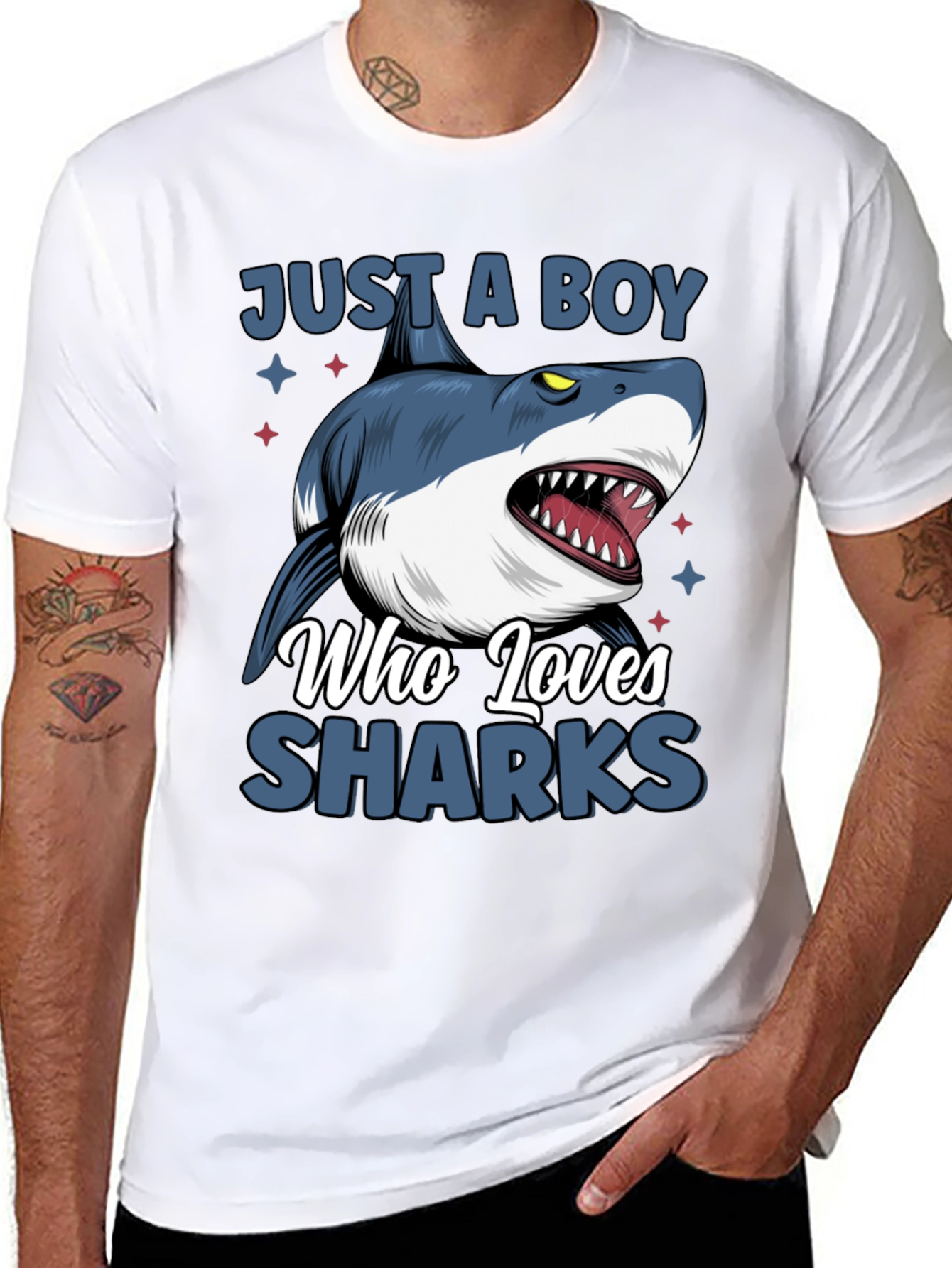 Just a Boy Who Loves Sharks T-Shirt