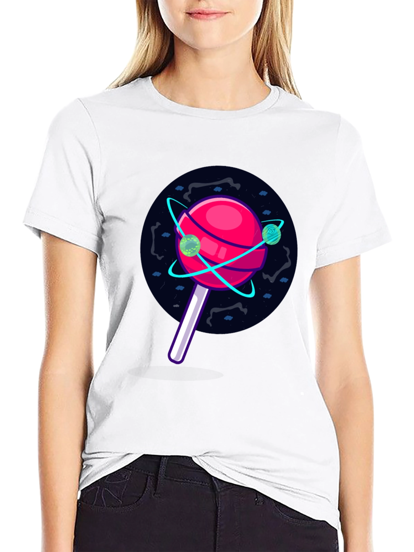 Cosmic Candy T-Shirt - Black Unique Graphic Tee