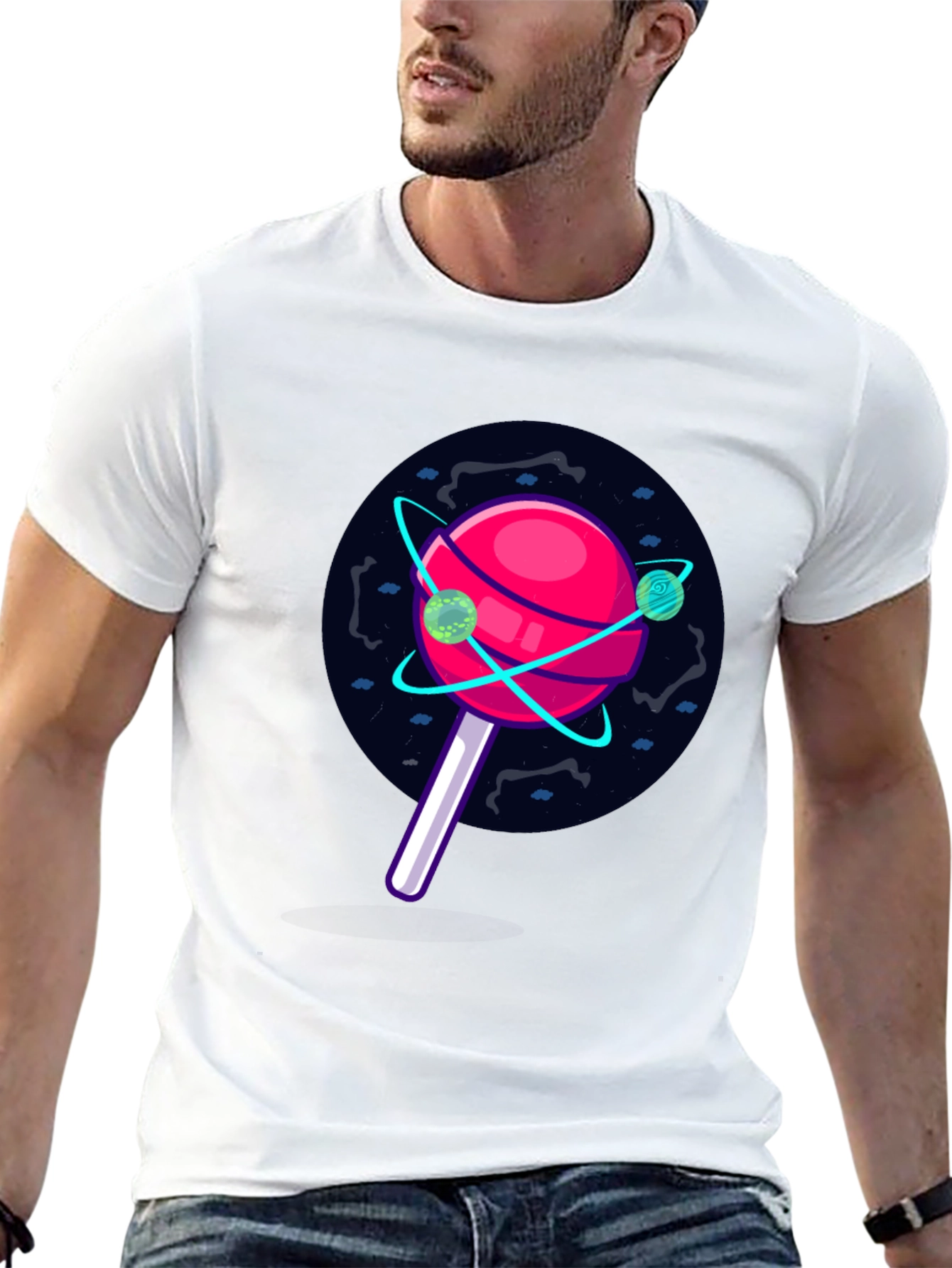 Cosmic Candy T-Shirt - Black Unique Graphic Tee