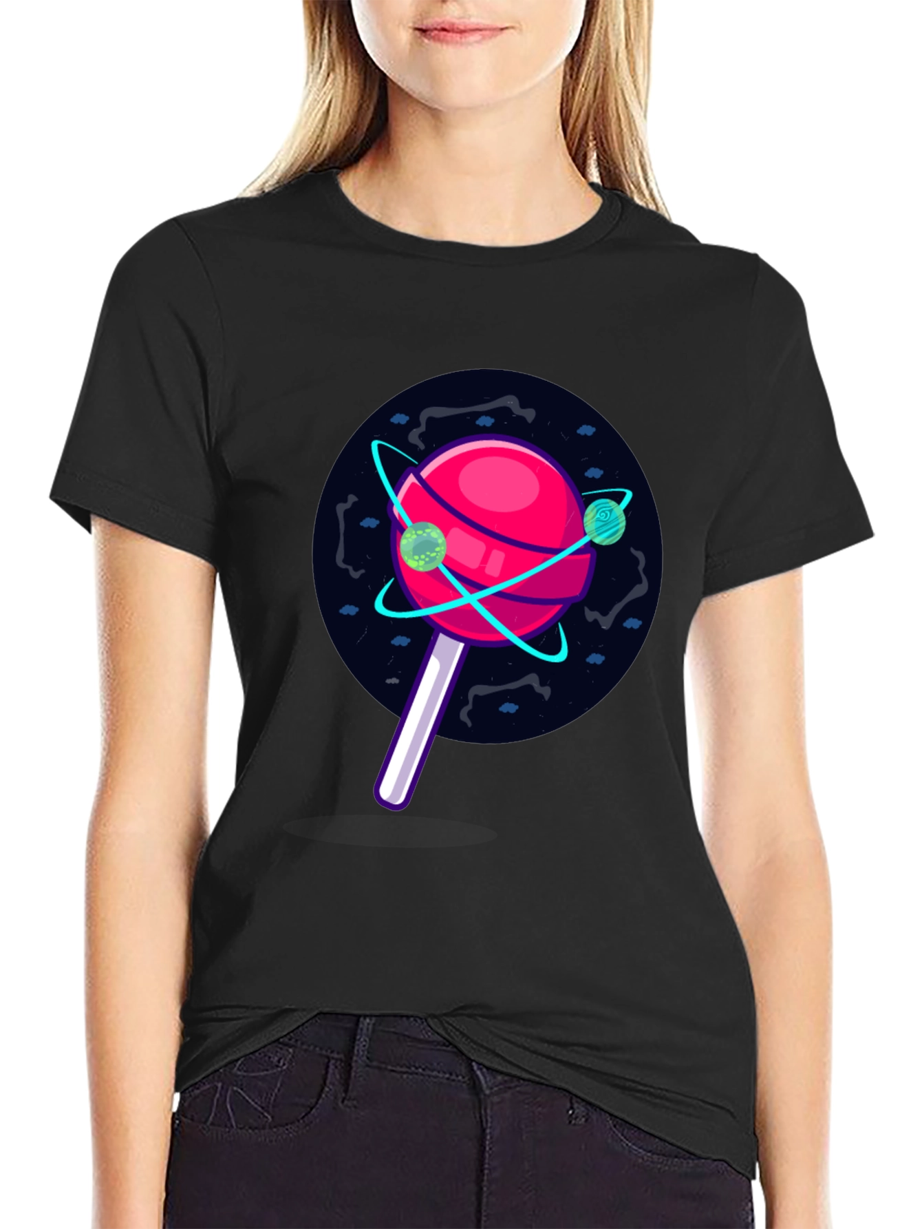 Cosmic Candy T-Shirt - Black Unique Graphic Tee