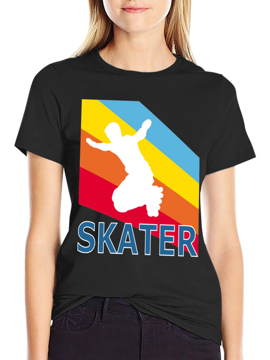 Retro Skater T-Shirt - Vintage Style Skateboarding Tee