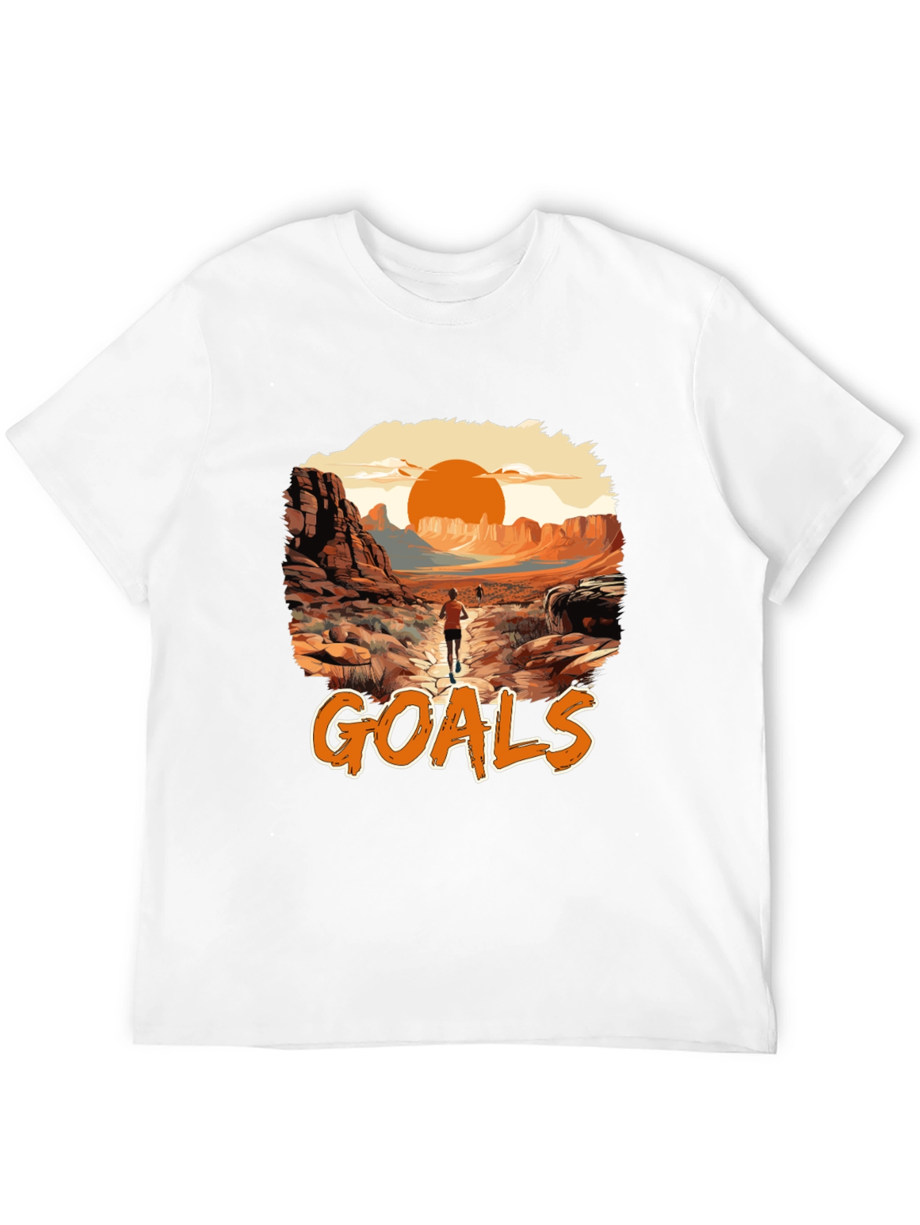 Goals Desert Running T-Shirt - Achieve Your Dreams!