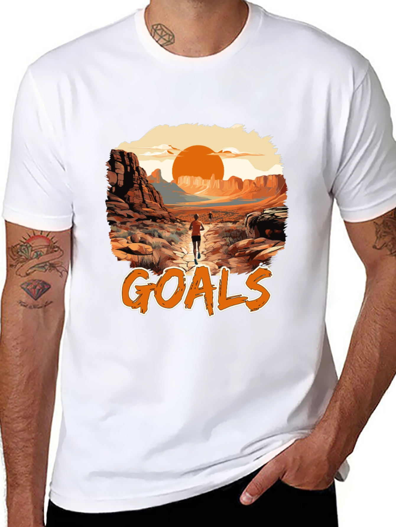 Goals Desert Running T-Shirt - Achieve Your Dreams!