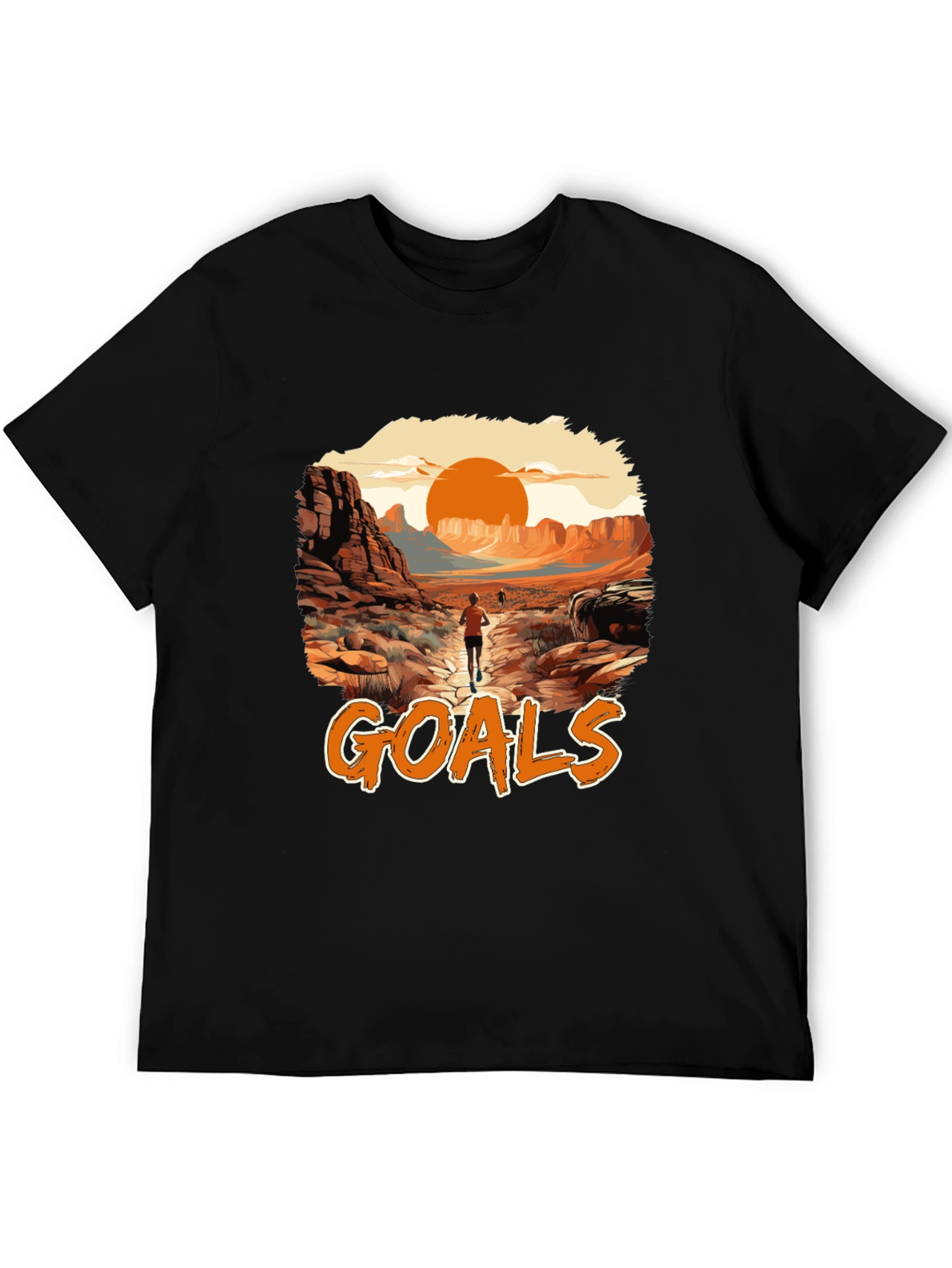 Goals Desert Running T-Shirt - Achieve Your Dreams!