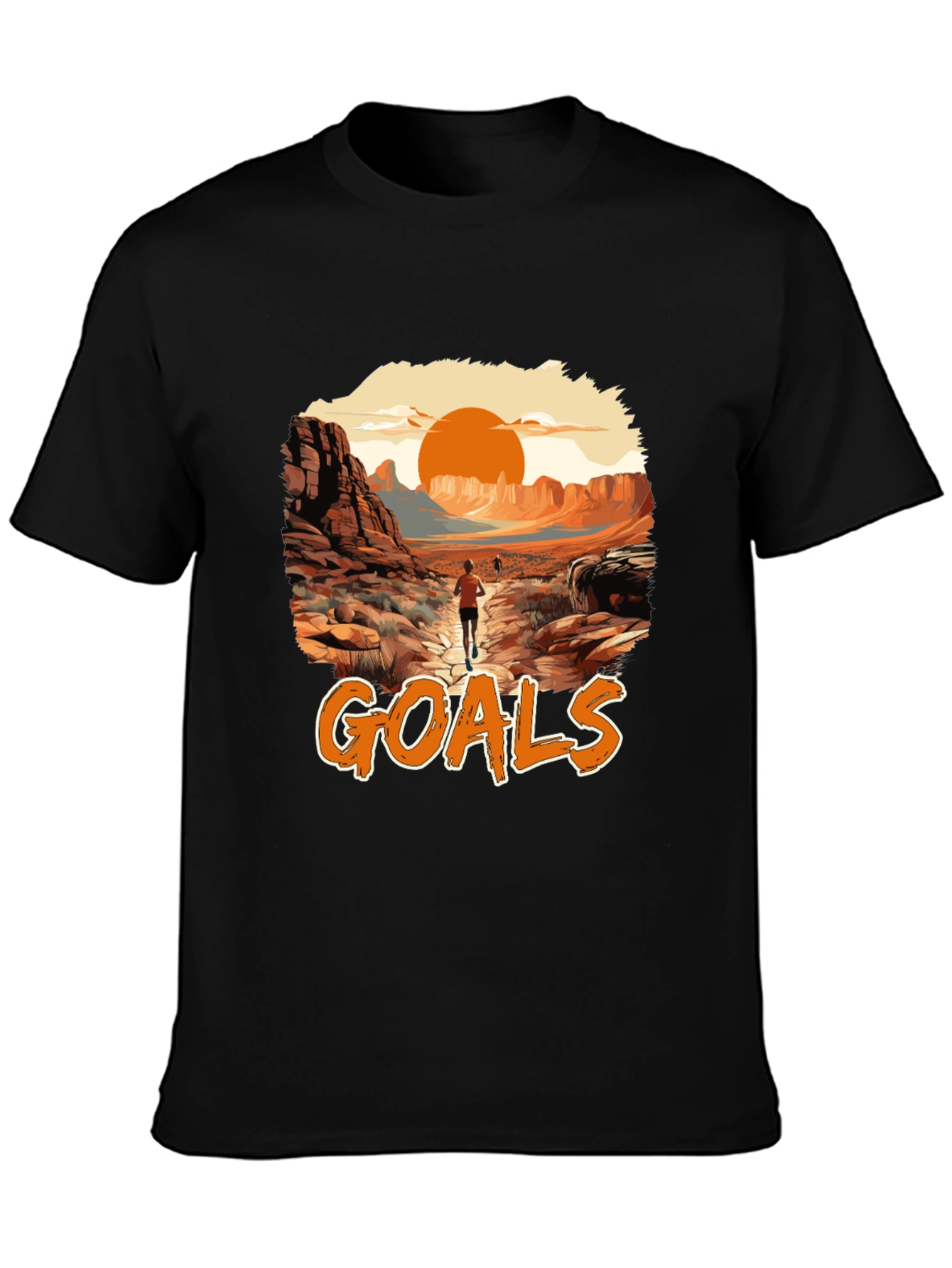 Goals Desert Running T-Shirt - Achieve Your Dreams!