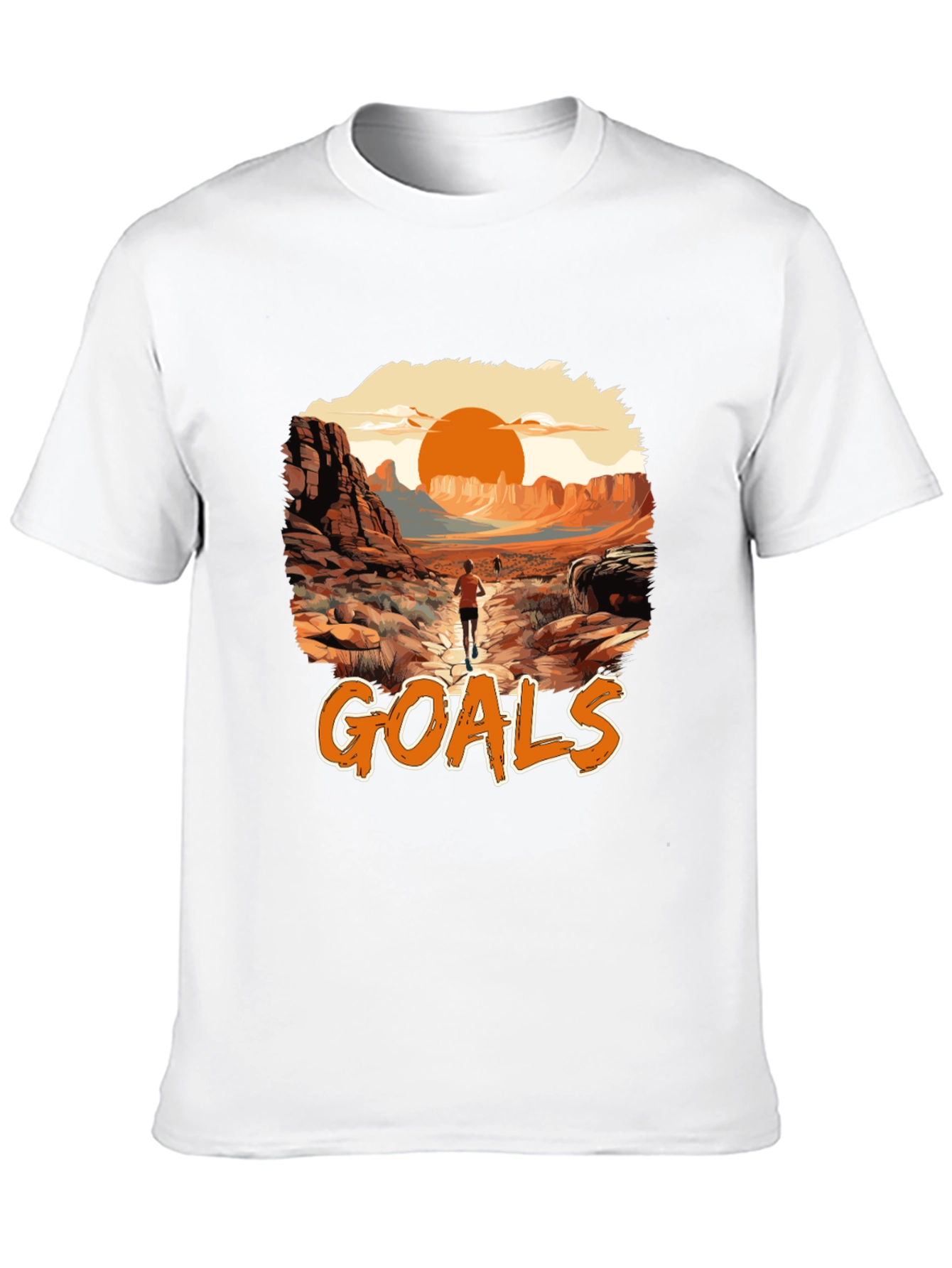 Goals Desert Running T-Shirt - Achieve Your Dreams!
