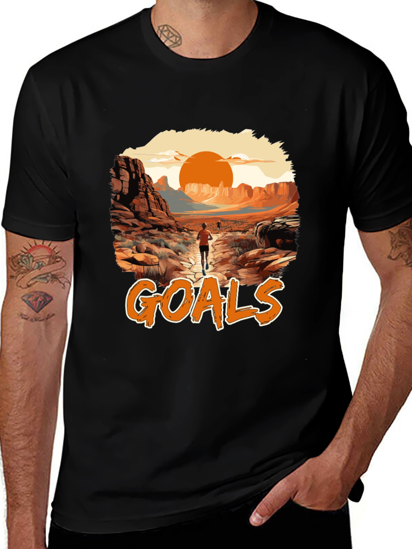 Goals Desert Running T-Shirt - Achieve Your Dreams!
