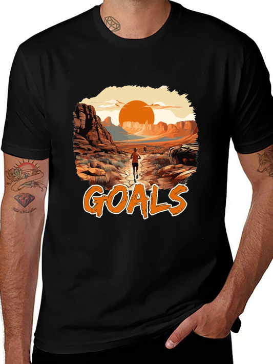 Goals Desert Running T-Shirt - Achieve Your Dreams!