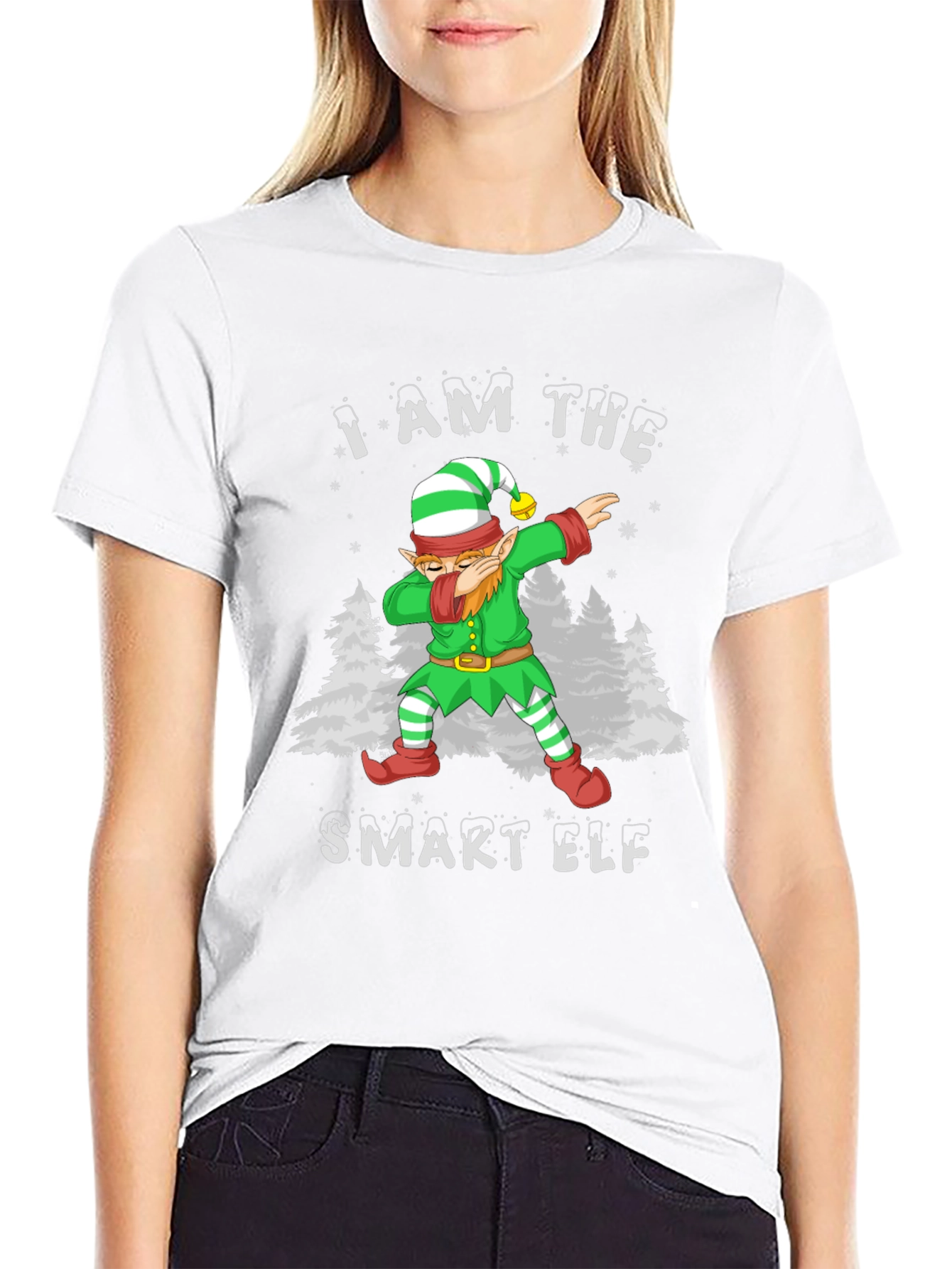 I AM THE SMART ELF Dabbing Christmas T-Shirt