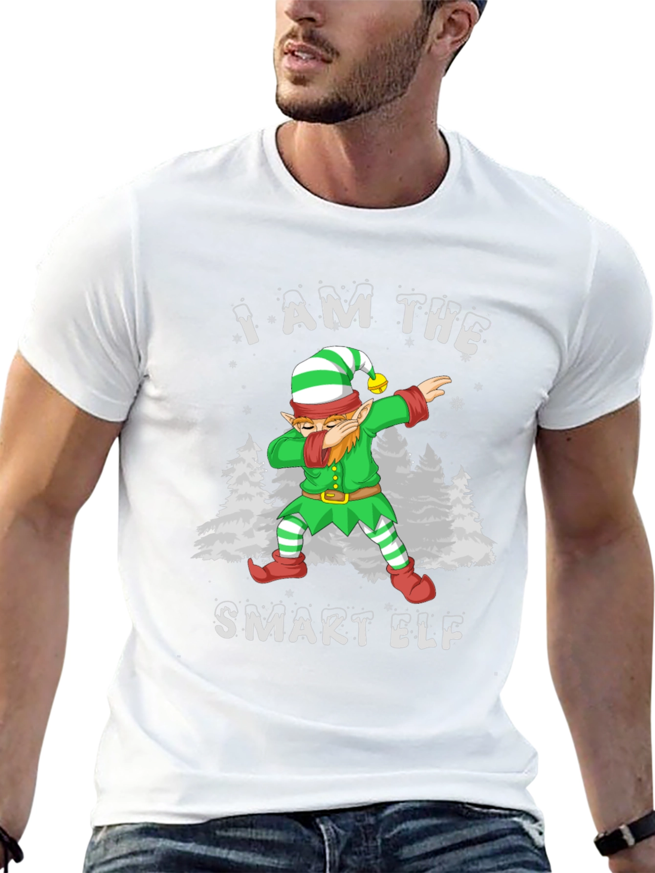 I AM THE SMART ELF Dabbing Christmas T-Shirt