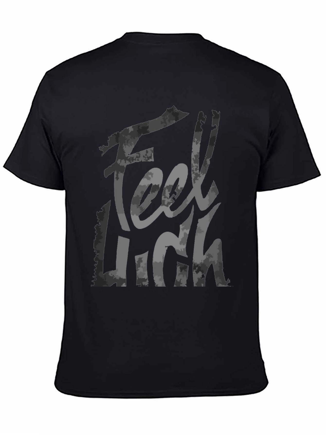 Feel High Graphic Print Black T-Shirt