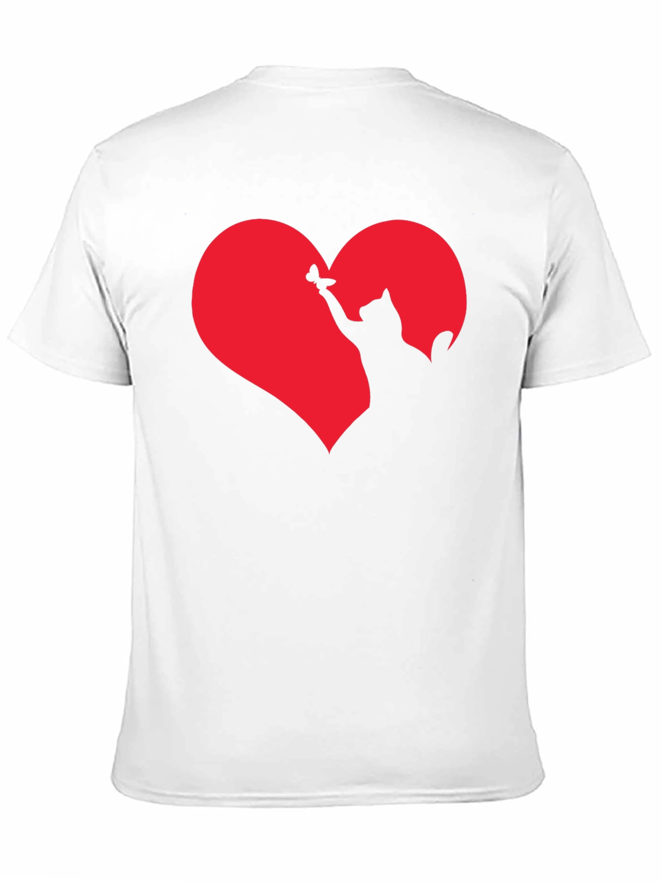 Cat Heart Graphic T-Shirt - Black