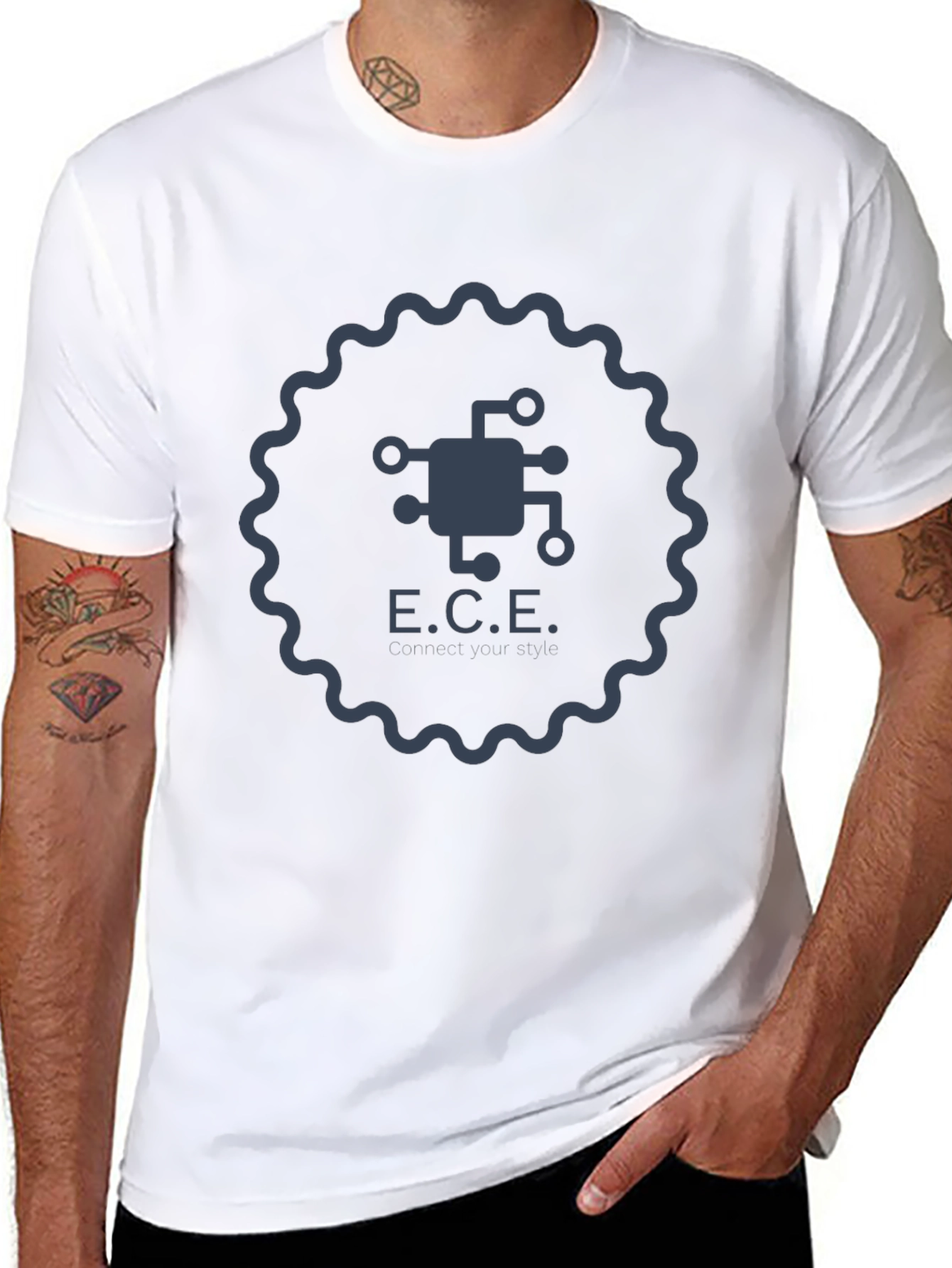 ECE Circuit Graphic T-Shirt - Black