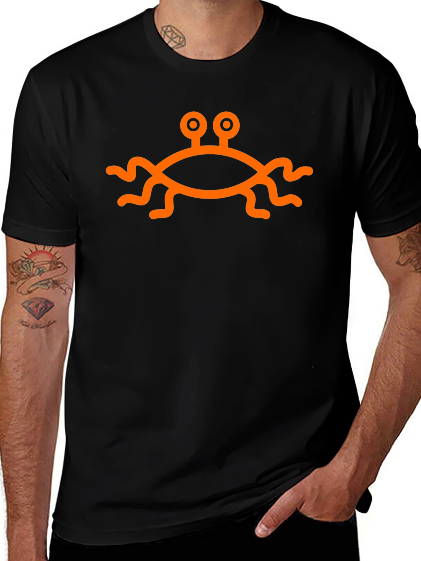 Flying Spaghetti Monster T-Shirt - Black Graphic Tee